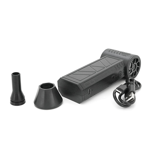 Ручний портативний турбовентилятор компресор ZY7400-SE / PRO, 130000RPM, 52m / s, 51-60дБ, літієва батарея 4000 мА, 326г,70*45*120мм, Black