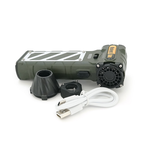 Ручний портативний турбовентилятор компресор F015, 110000RPM, 52m / s, 36дБ, літієва батарея 8000 мА, 11Вт, 258г, 95*45*145мм, Black