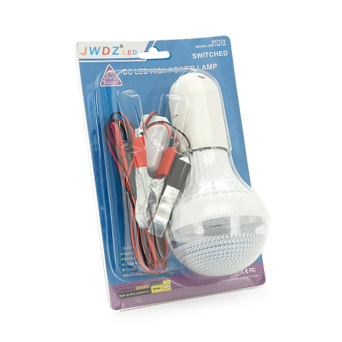 Лампочка з крокодилами YT-127, 12V 7W, кабель 1м, Box