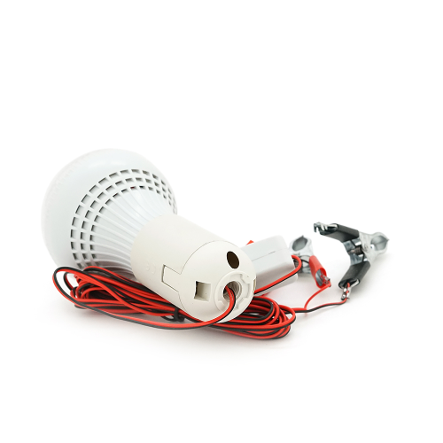 Лампочка з крокодилами YT-127, 12V 7W, кабель 1м, Box