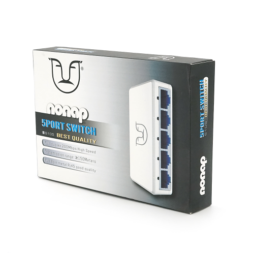 Комутатор ALFA S105 5 портів Ethernet 10 / 100 Мбіт / сек, BOX Q120