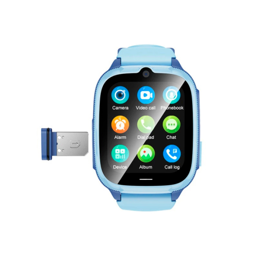 Дитячі смарт годинники Hoco Y106, 4G, GPS, Wi-Fi, HD камера, 1.83&amp;quot; HD-дисплей, дзвінки, відеодзвінки, голосові повідомлення, Blue, Box