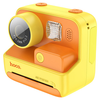 Дитячий фотоапарат HOCO DV200 з двома камерами та функцією миттєвого друку, підтримка microSD card, Orange / Yellow, Box
