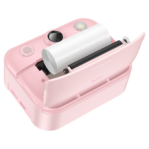 Дитячий фотоапарат HOCO DV204 з функцією миттєвого друку, підтримка microSD card, Pink, Box