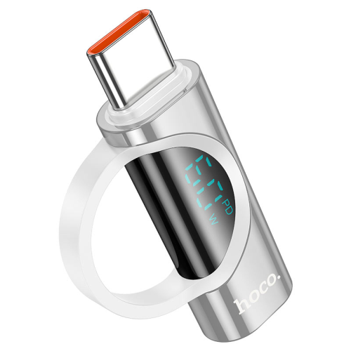 Перехідник HOCO UA32A Type-C(M) =&amp;gt; Lighting(F), 60W, індикатор потужності заряду), Silver, Box