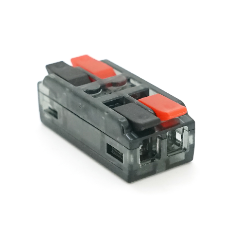 Клема з натискними затискачами 1-провідна LT-2, 2-pin, 250V, 32A, 0.5-2.5mm2, 13,5*30*11mm, сіра