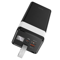Power Bank HOCO J86 40000mAh, 2USB+Type-C+micro, PD20W, ліхтарик, Black, 0.790kg