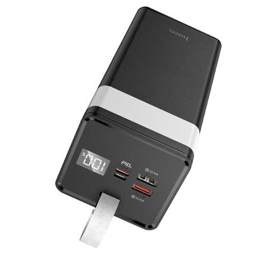 Power Bank HOCO J86A 50000mAh, 2USB+Type-C, 22.5W+PD20W, ліхтарик, Black, 0.975kg