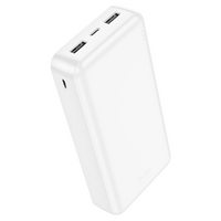 Power Bank HOCO J100A 20000mAh, USB+Type-C, 2A, White, 0.400kg