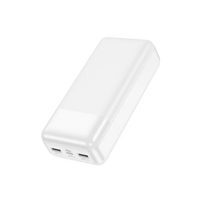 Power Bank HOCO J72B 30000mAh, USB+Type-C, 2A, White, 0.600kg