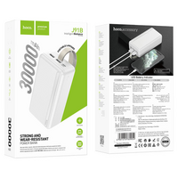 Power Bank HOCO J91B 30000mAh, USB+Type-C, 2A, White, 0.600kg