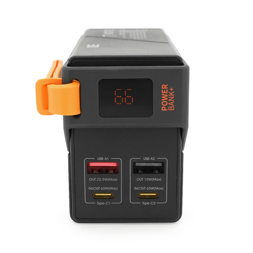 PowerBank FULLTECH PRIME 30000mAh, PD65W+22.5W, Input: (Type-C), Output: (USB, Type-C), індикація заряду, 0.600kg, Black, Box