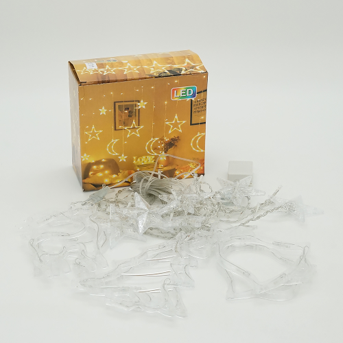 Гірлянди 12 фігур + 30LED, 1 режим, 3 * 1,5, прозора ізоляція, живлення від 220В, Mix Color, Box