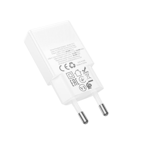 СЗУ HOCO N73 110-240V, PD20W+Q3.0, USB+Type-C, White, Box