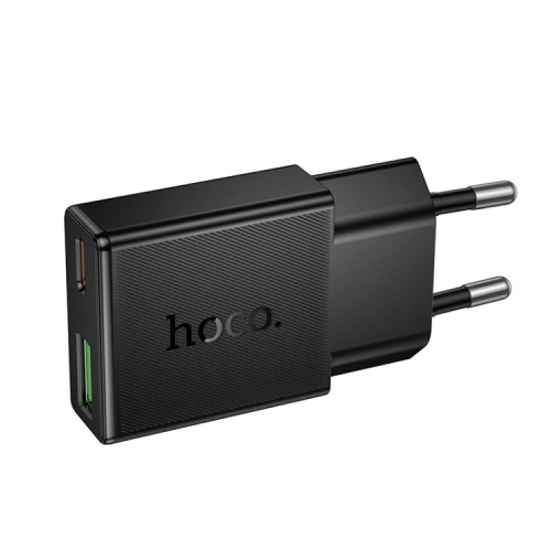 СЗУ HOCO N73 110-240V, PD20W+Q3.0, USB+Type-C, Black, Box