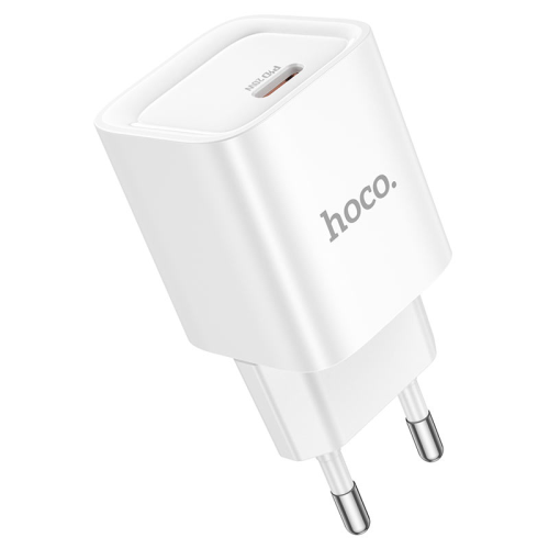 Набір СЗУ 110-240V HOCO C146A, 1xUSB-C, PD20W, White, Box