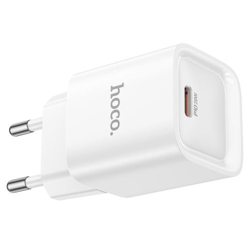 Набір СЗУ 110-240V HOCO C146A, 1xUSB-C, PD20W, White, Box
