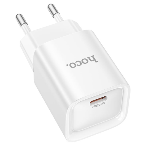 Набір СЗУ 110-240V HOCO C146A, 1xUSB-C, PD20W, White, Box