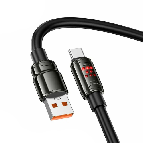 Кабель Hoco U143, Type-C-USB, 5.0A, Black, довжина 1,2 м, BOX