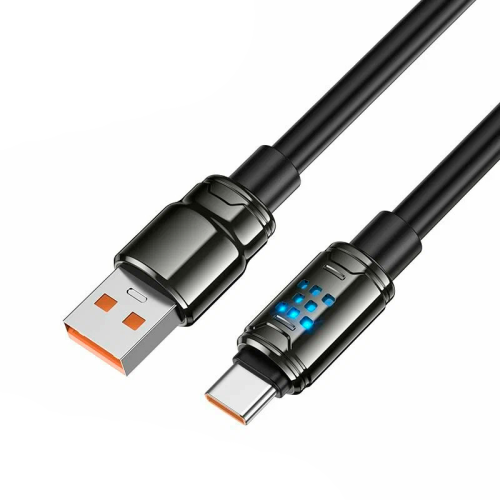 Кабель Hoco U143, Type-C-USB, 5.0A, Black, довжина 1,2 м, BOX