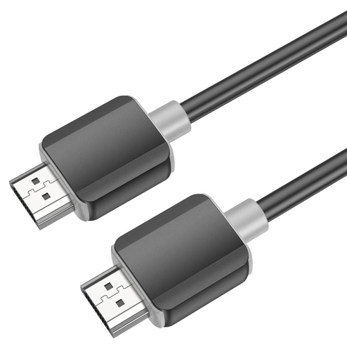Кабель HOCO HDMI-HDMI 4Kx2K Ultra HD, 1m, v2,0, круглий Black, конектор Black, Blister