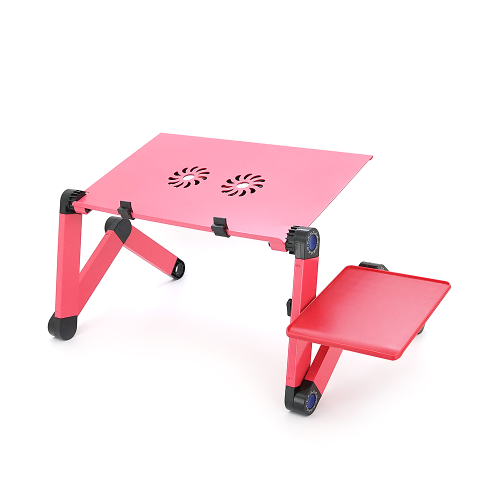 Стіл-трансформер під ноутбук Laptop Table YL-803, 2 вентилятори, Pink, 480*260 mm