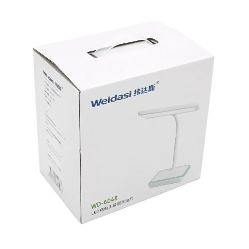 Настільна лампа WEIDASI WD-6048. Потужність 5 Вт. 153 Lm. Сенсорне керування. Діммер. Акумулятор 2400 mAh. 20 LED. White, Box
