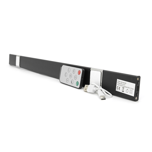 LED світильник cat's eye 60-2S з пультом, датчиком руху та освітленості. 3 режими (3000К / 4000К / 6000К). АКБ 1500 mAh. 600x40x10 мм. Black. Box