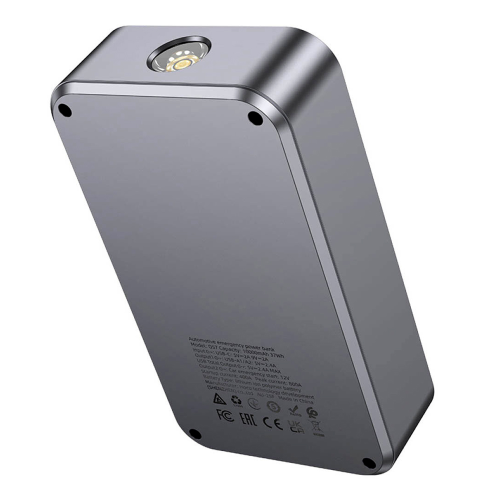 Пусковий прилад для акумулятора автомобіля HOCO QS7, Power Bank 10000mAh, 2xUSB+ Type-C, корпус пластик, Box