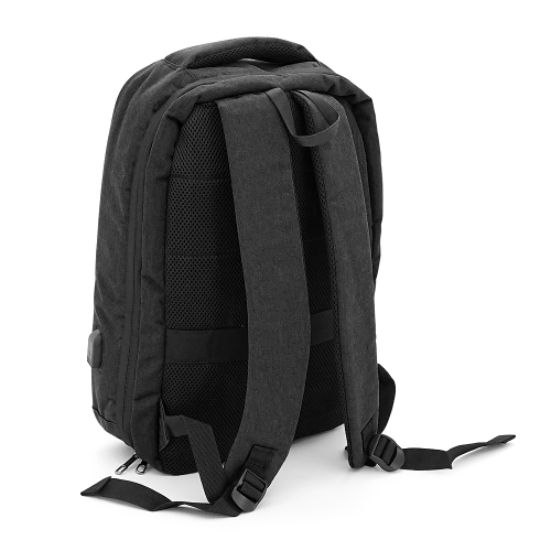 Рюкзак для ноутбука 15.6&amp;quot;, TT-2020-2B, матеріал нейлон / полієстр / тканина оксфорд, вихід під USB-кабель, 20-35L, чорний, Q25