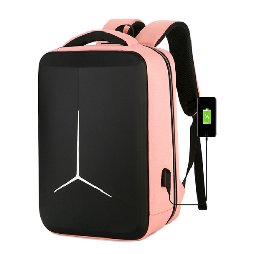 Рюкзак для ноутбука 15.6&amp;quot;, TT-2020-2P, матеріал нейлон / полієстр / тканина оксфорд, вихід під USB-кабель, 20-35L, рожевий, Q25