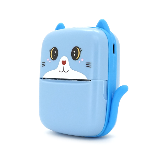 Портативний дитячий термопринтер A8 Cat, bluetooth, Type-C, blue, BOX