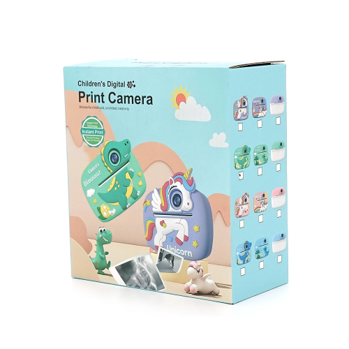 Дитячий фотоапарат D1-A Зелений Динозавр, екран IPS 2,4-дюйми, Type-C, Green, BOX