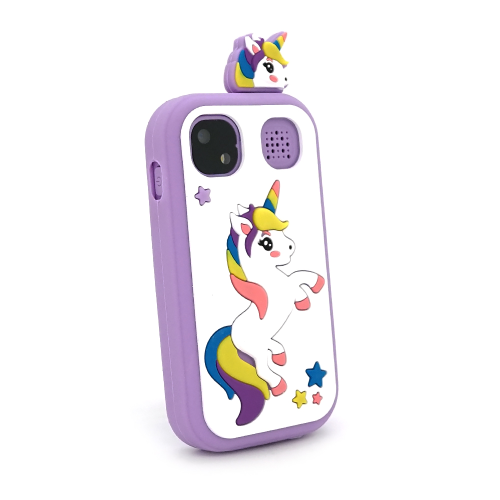 Дитячий фотоапарат H01 Фіолетовий єдиноріг, 2 камери, MP3-плеєр, інтегровані ігри, екран сенсорний IPS 2,4-дюйма, Type-C, Purple, BOX