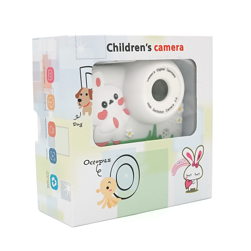 Дитячий фотоапарат M03 Білий Кролик, 2 камери, екран IPS 2-дюйми, Type-C, White, BOX