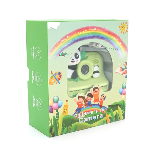 Дитячий фотоапарат S11 з функцією миттєвого термодруку Зелена Панда, 2 камери, екран IPS 2,4-дюйми, Type-C, Green, BOX