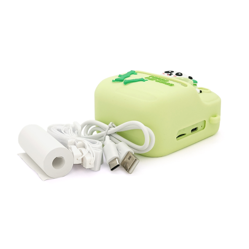 Дитячий фотоапарат S11 з функцією миттєвого термодруку Зелена Панда, 2 камери, екран IPS 2,4-дюйми, Type-C, Green, BOX