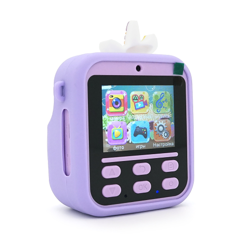 Дитячий фотоапарат S11 з функцією миттєвого термодруку Фіолетовий Єдиноріг, 2 камери, екран IPS 2,4-дюйма, Type-C, Purple, BOX