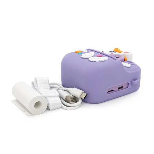 Дитячий фотоапарат S11 з функцією миттєвого термодруку Фіолетовий Єдиноріг, 2 камери, екран IPS 2,4-дюйма, Type-C, Purple, BOX