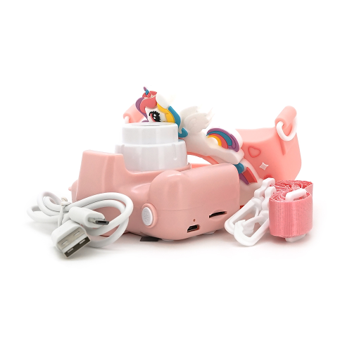 Дитячий фотоапарат X2A Рожевий Єдиноріг в ударостійкому чохлі, екран IPS 2-дюйми, Type-C, Pink, BOX