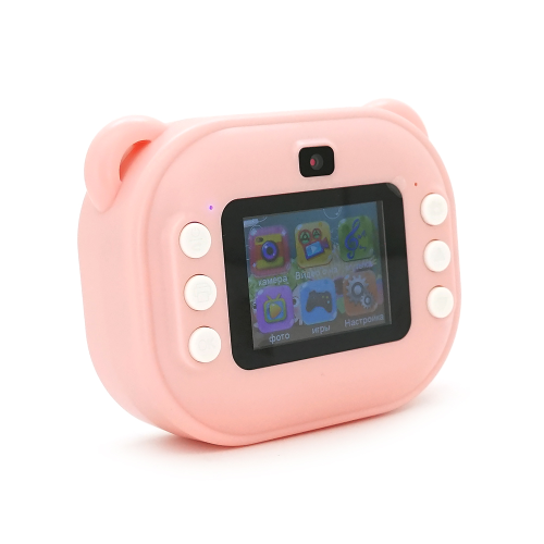 Дитячий фотоапарат Y600 з функцією миттєвого термодруку, 2 камери, екран IPS 2.4-дюйми, Type-C, Pink, BOX