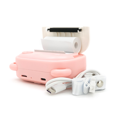 Дитячий фотоапарат Y600 з функцією миттєвого термодруку, 2 камери, екран IPS 2.4-дюйми, Type-C, Pink, BOX