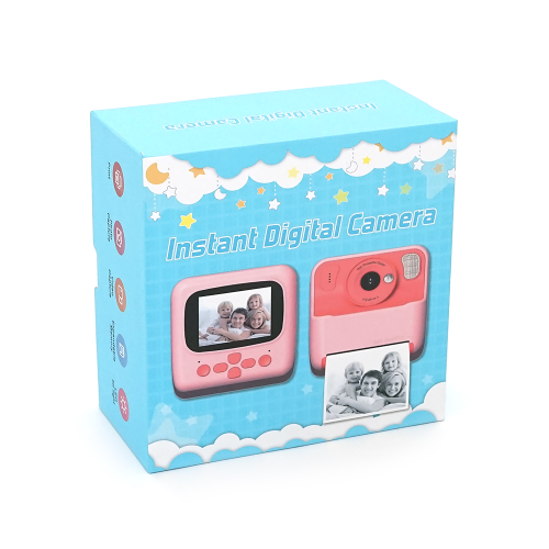 Дитячий фотоапарат Y708 з функцією миттєвого термодруку, екран IPS 2.4-дюйми, Type-C, Pink, BOX