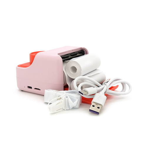 Дитячий фотоапарат Y708 з функцією миттєвого термодруку, екран IPS 2.4-дюйми, Type-C, Pink, BOX