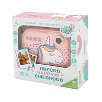 Дитячий фотоапарат YT008 з функцією миттєвого друку, підтримка microSD card, Рожевий Єдиноріг, Box