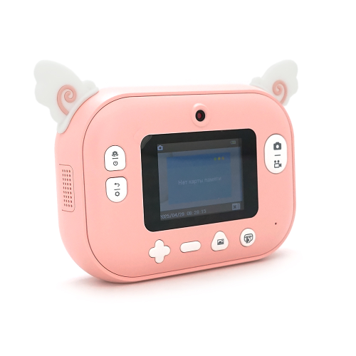 Дитячий фотоапарат YT008 з функцією миттєвого друку, підтримка microSD card, Рожевий Єдиноріг, Box