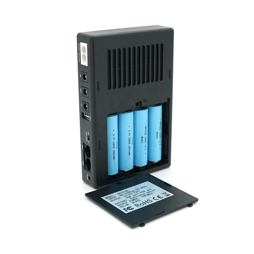 ДБЖ UPS-18W DC1018P YT45103 для роутерів / комутаторів / PON / POE-430, 5 / / 9 / 12V, 1A, 10000MAh(знімні 4*2500MAh), Black, BOX