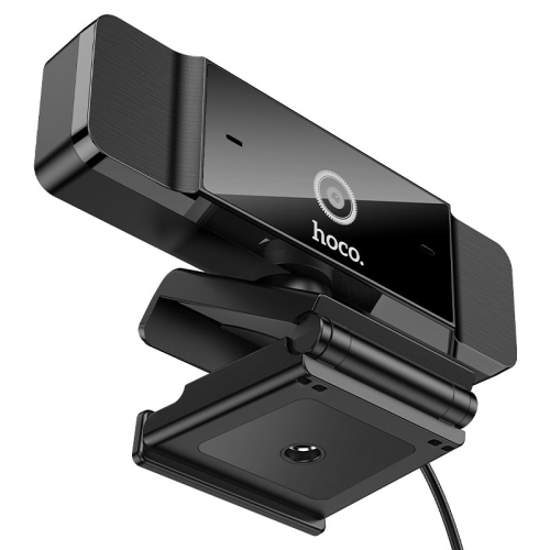 Вебкамера з гарнітурою HOCO D100, 1080p, пласт. корпус, Black, BOX
