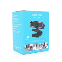 Вебкамера з мікрофоном Q5, 1080p 30fps, пласт. корпус, Black, BOX