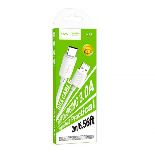 Кабель Hoco X88, Type-C-USB, 3A, Black, довжина 2м, BOX